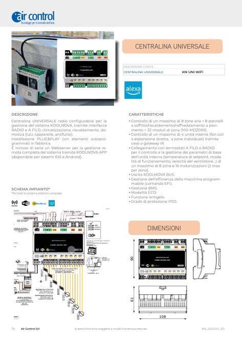 Air Control - Catalogo Centralina Universale