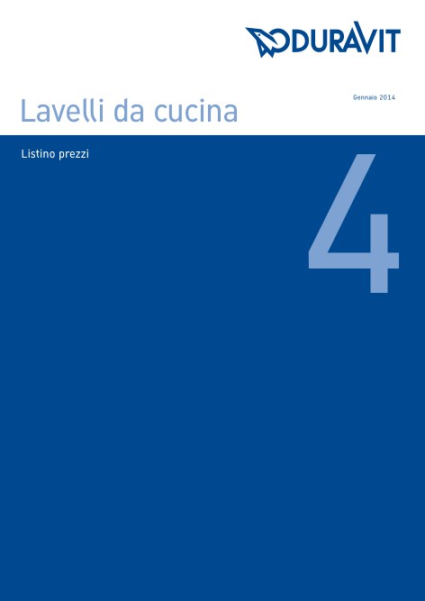 Duravit - Listino prezzi 4 - Lavelli da cucina