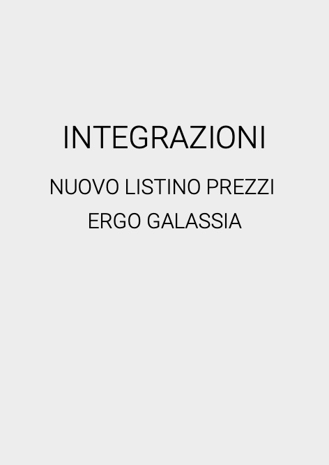 Galassia - Listino prezzi INTEGRAZIONI