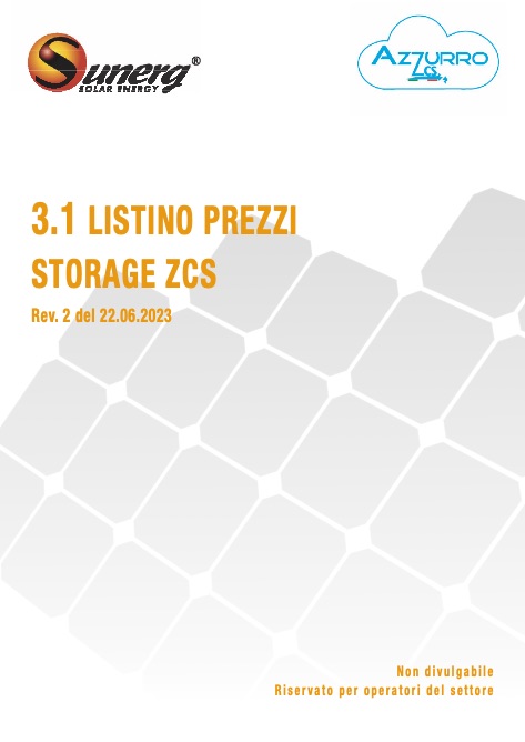 Sunerg - Listino prezzi 3.1 STORAGE ZCS Rev. 2