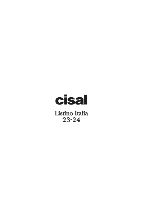 Cisal - Listino prezzi 23-24