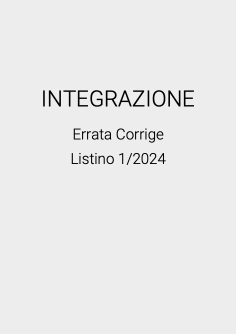 Goman - Listino prezzi INTEGRAZIONE