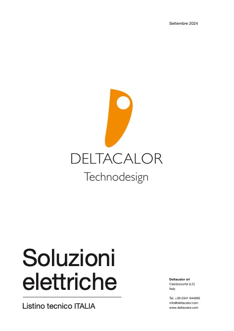 Deltacalor - Listino prezzi Soluzioni elettriche