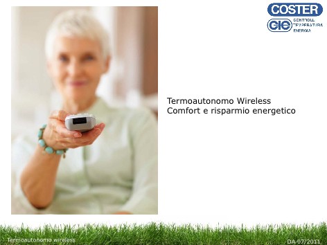 Coster - Catalogo Termoautonomo wireless, comfort e risparmio energetico