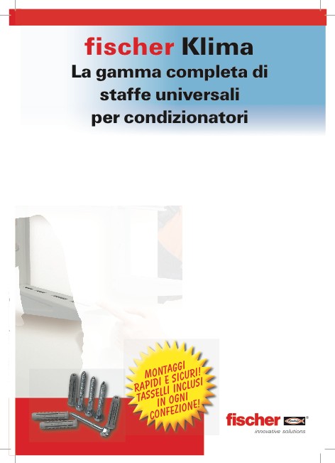 Fischer - Catalogo La gamma completa di staffe universali per condizionatori