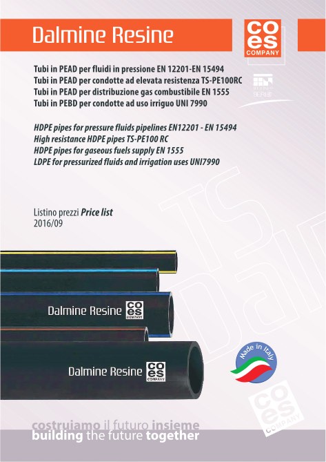Coes - Listino prezzi Dalmine Resine