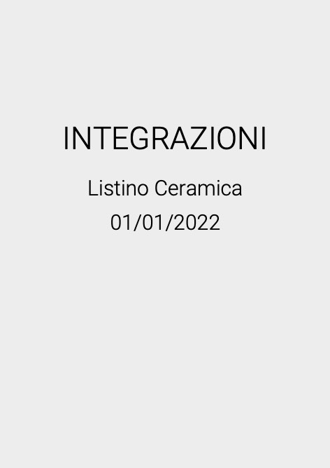 Bocchi - Listino prezzi Integrazioni 2022