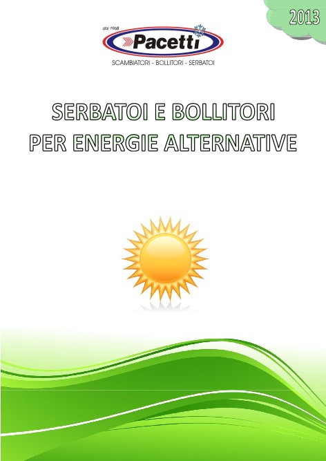 Pacetti - Catalogo Serbatoi e bollitori per energie alternative