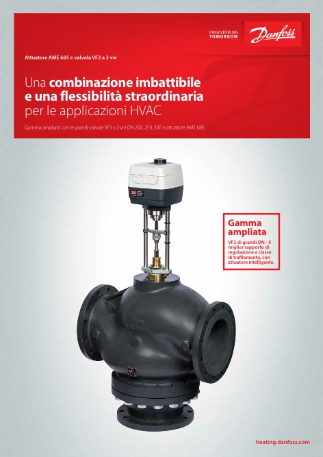 Danfoss - Catalogo Attuatore AME 685 e valvola VF3 a 3 vie