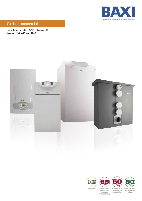 Baxi - Catalogo Caldaie commerciali