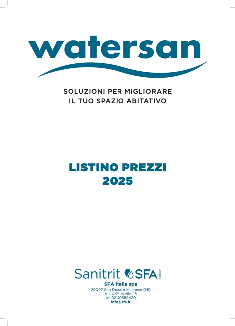 SFA - Sanitrit - Listino prezzi 2025