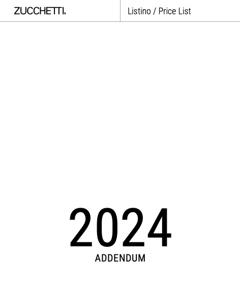 Zucchetti - Listino prezzi ADDENDUM 2024