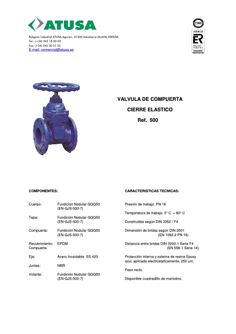 Atusa - Catalogo Valvole industriali