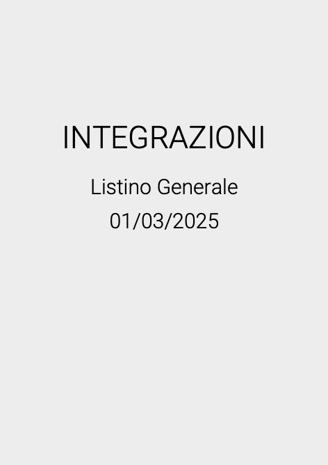 Vitra - Lista de precios INTEGRAZIONI