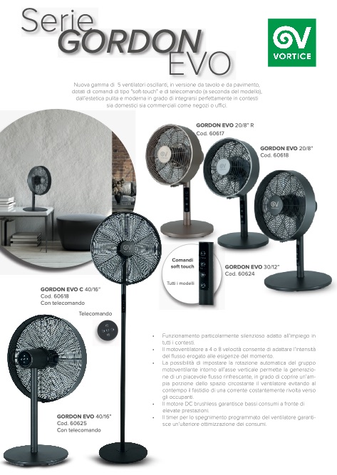 Vortice - Catalogo Serie Gordon Evo