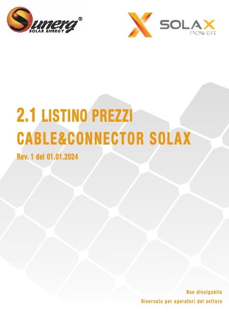 Sunerg - Listino prezzi Accessori Solax - Rev.1