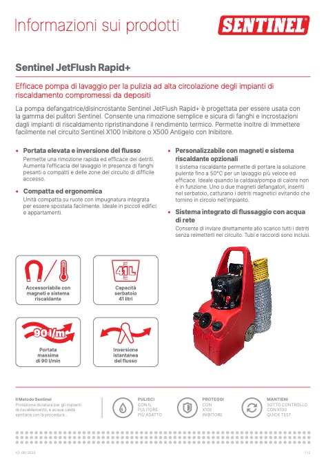 Sentinel - Catalogo JetFlush Rapid+